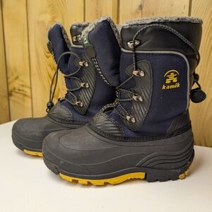 Kamik Black and Blue Snow Boots